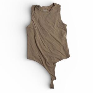 nuuds Sleeveless Brown Bodysuit Large